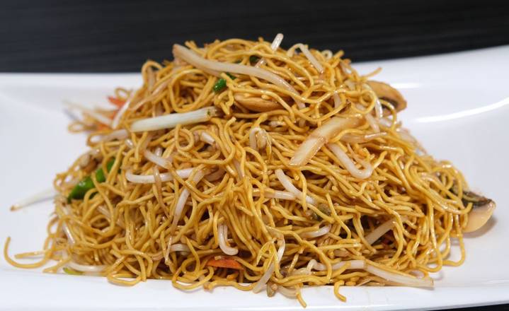Garlic Lo Mein Noodles w/ Mushroom (蒜面) (素)